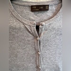 Zara Light Grey Knit Cardigan